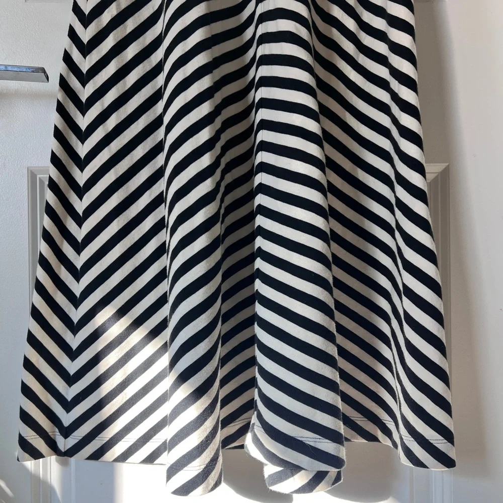 Kate Spade Tullia Black & White Striped Fit and Flare Dress Women’s‎ Medium